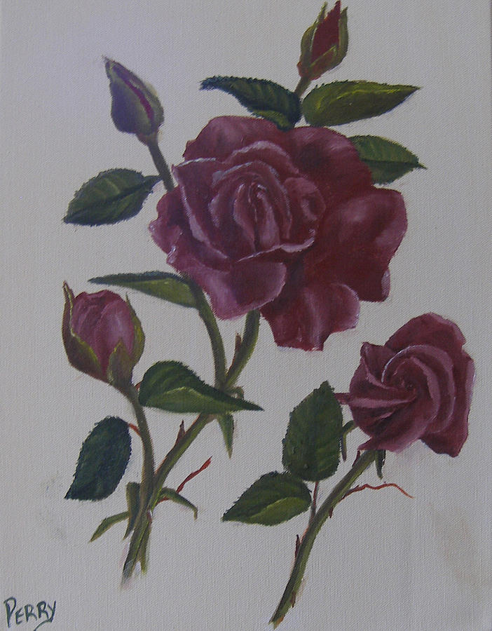 Deep Red Roses Painting by Mark Perry | Pixels