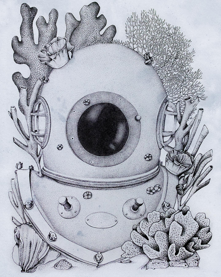 Deep Sea Drawing by Ashley Anderson