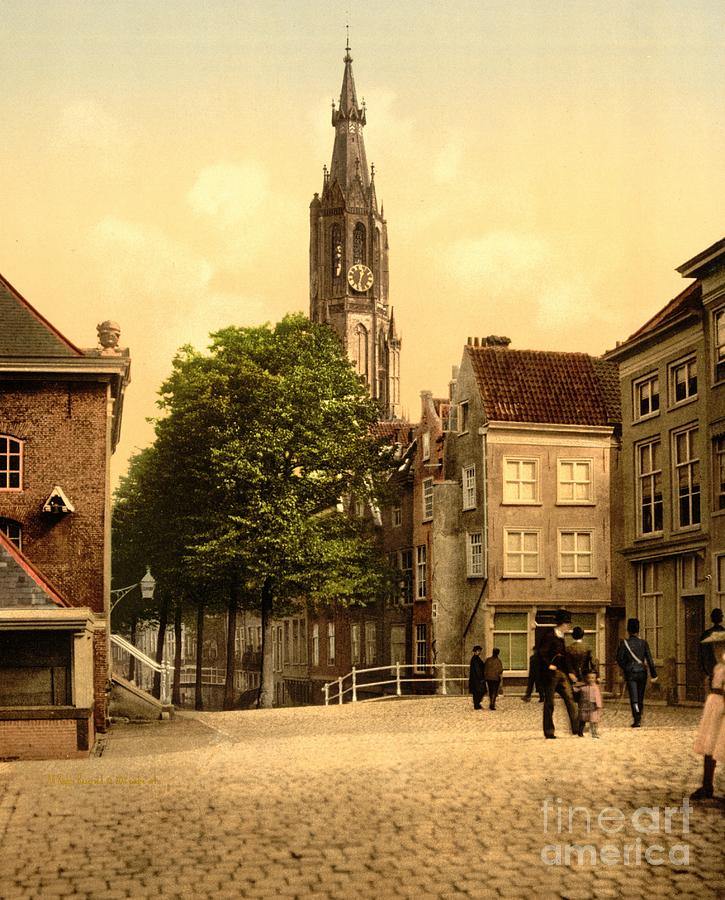Delft Fish Market and Church Photograph by Padre Art