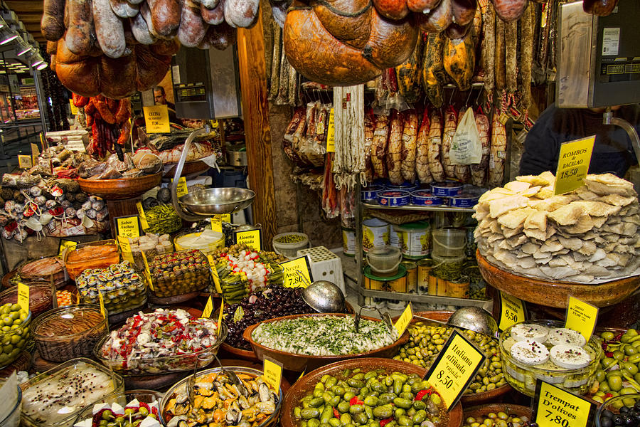 Deli in the Olivar Market in Palma Mallorca Spain Photograph by David Smith