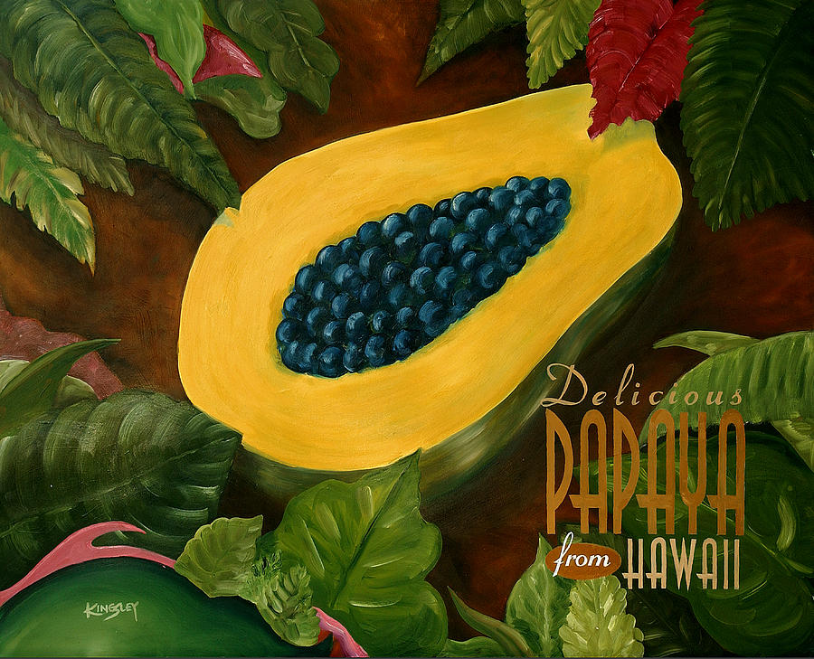 Delicious Hawaiian Papaya Digital Art By Mark Kingsley Brown
