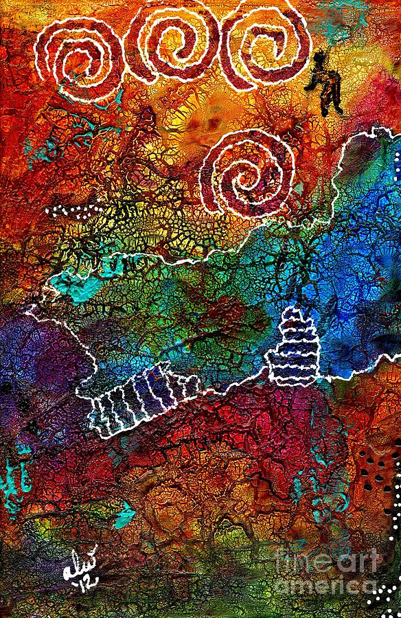 Unique Mixed Media - Delight in the Journey by Angela L Walker