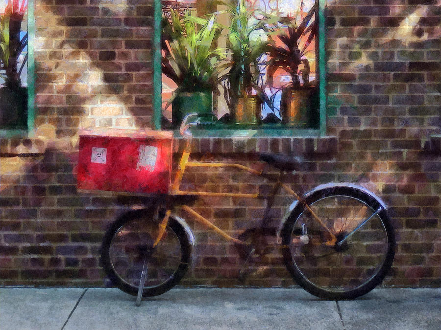 Bicycle Photograph - Delivery Bicycle Greenwich Village by Susan Savad