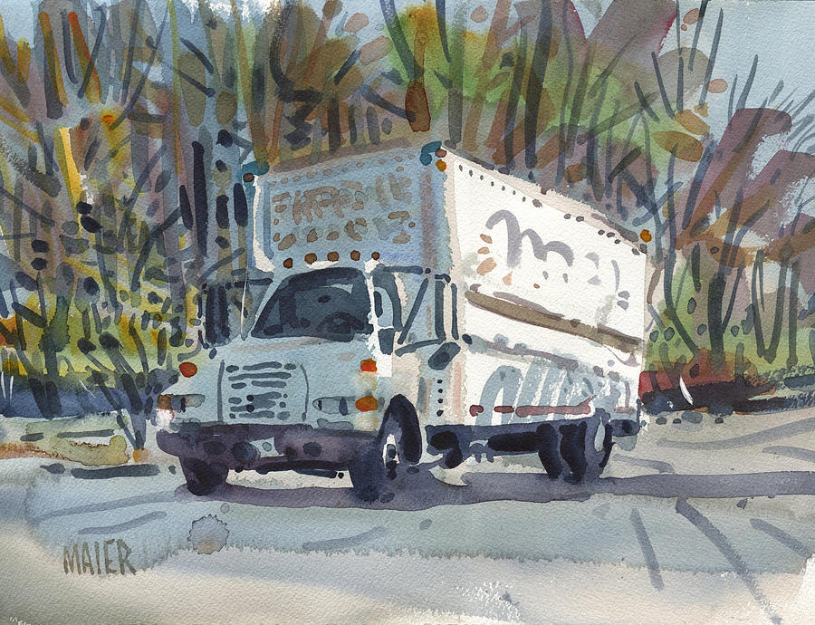 Delivery Truck One Painting by Donald Maier