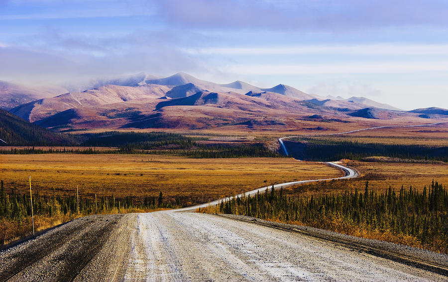 Rural Scene Photograph - Dempster Highway And Richardson by Yves Marcoux