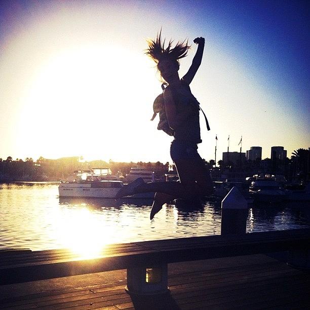 Sunset Photograph - Denae...jumping For Joy Because Of The by Vicki Damato