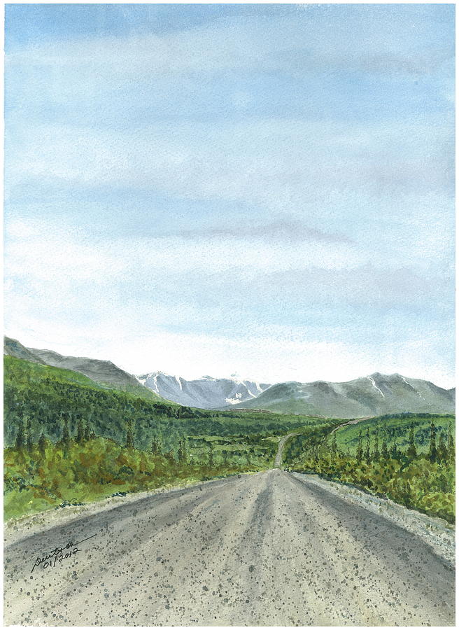 Denali Highway - a view of Infinity Painting by Joel Deutsch