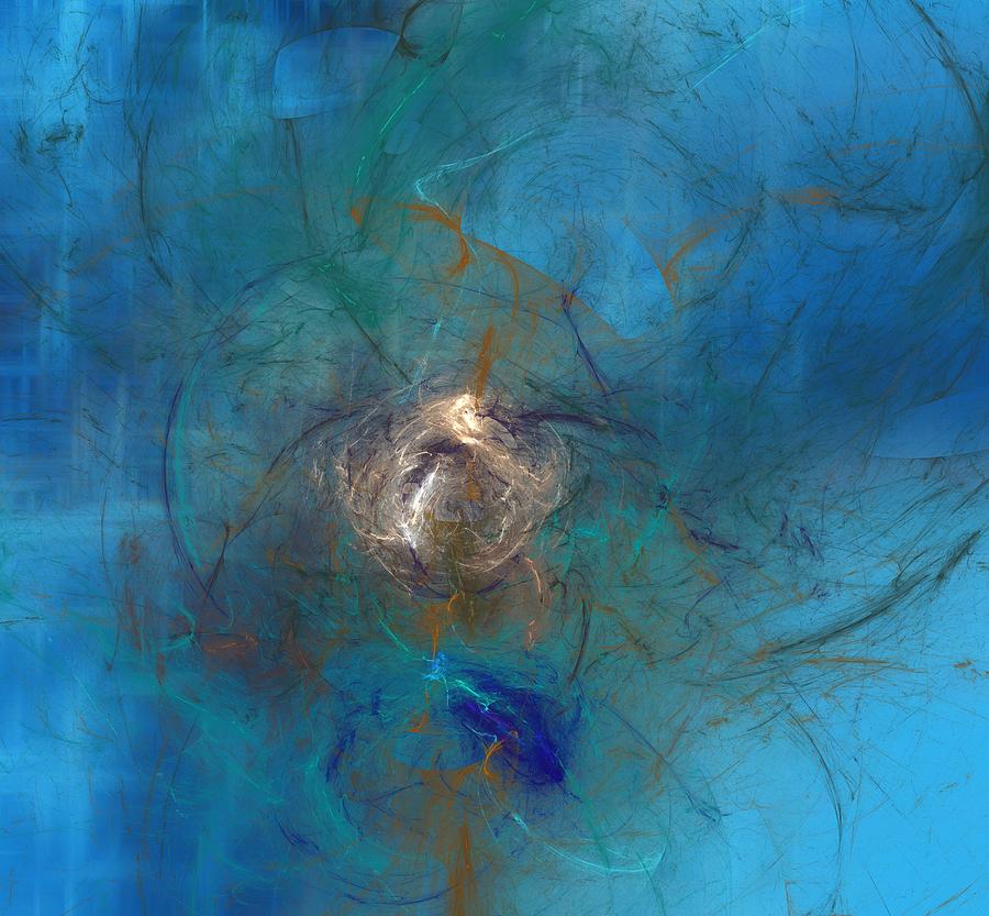 Blue Digital Art - Density by Displacement by Christy Leigh