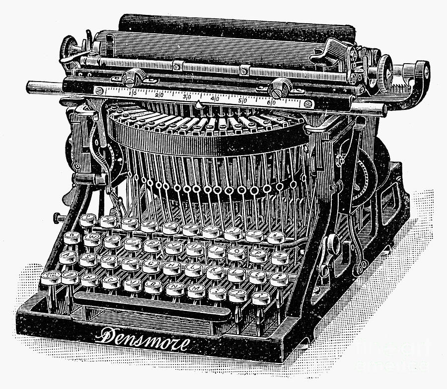 1890s Photograph - Densmore Typewriter by Granger