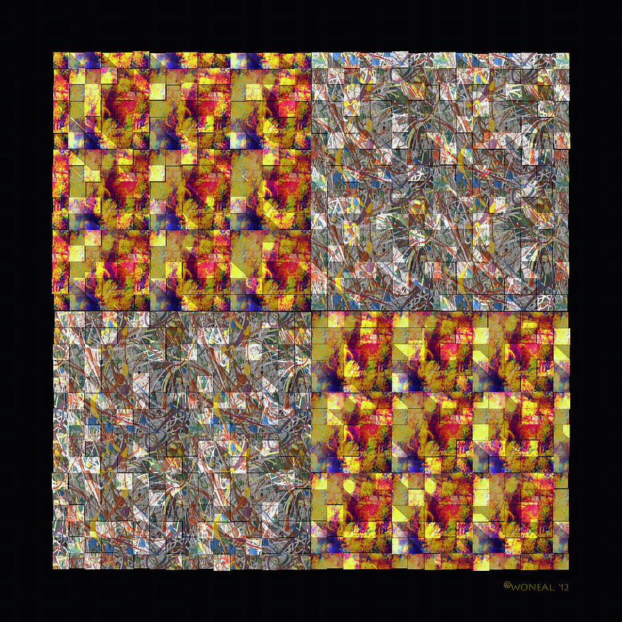Pattern Digital Art - Denzone Tile 2 by Walter Neal