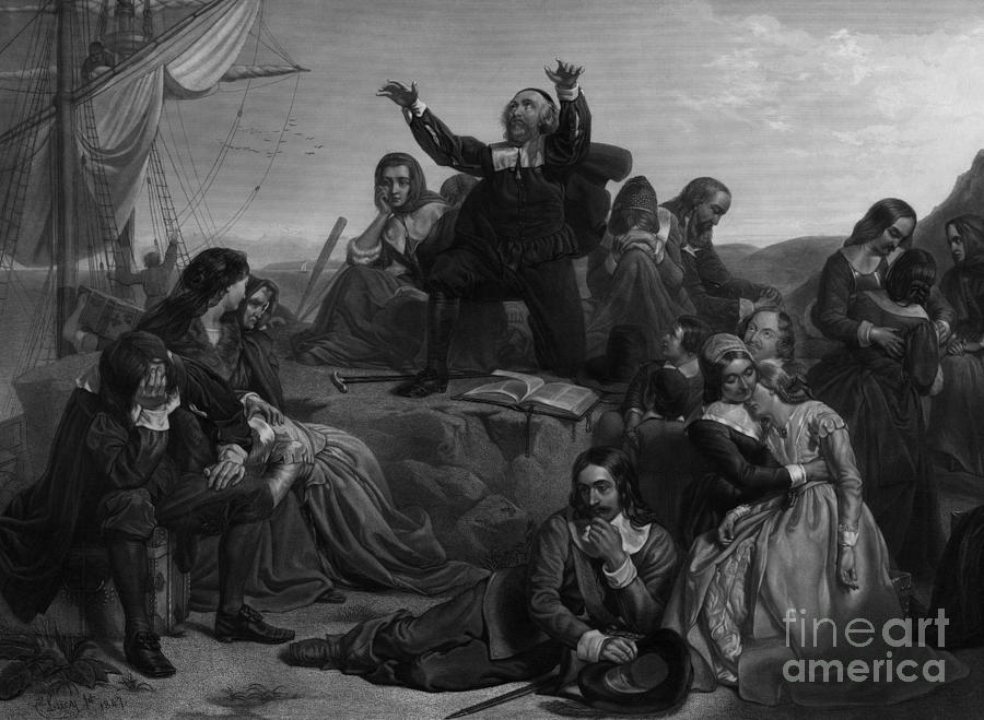 Departure Of The Pilgrims, 1620 Photograph by Photo Researchers