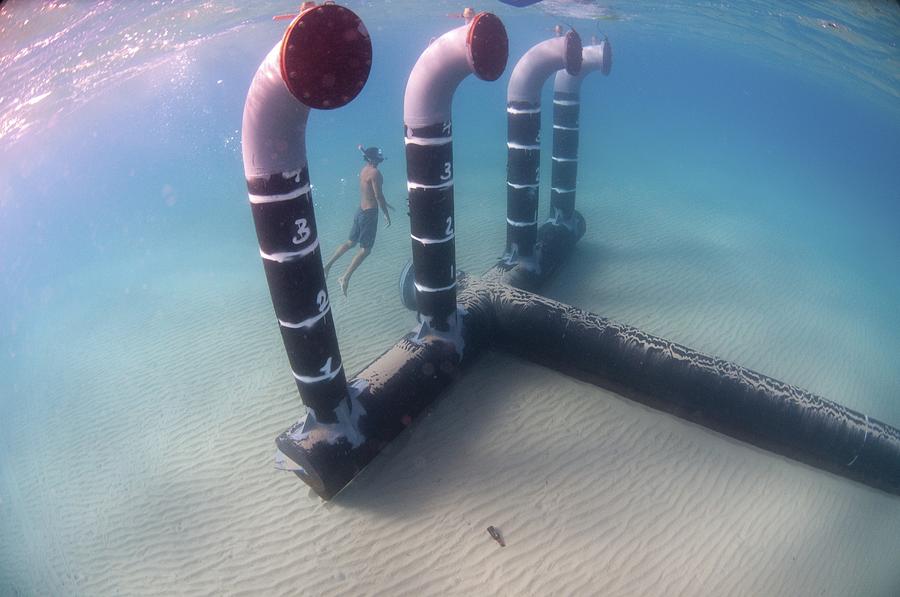 Desalination Plant Brine Discharge Pipe Photograph by