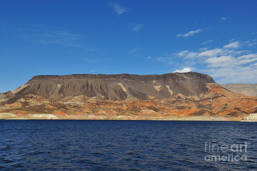 A majestic landscape of Lake Mead Where Water Meets the Rugged Terrain location Photograph by Dejan Jovanovic