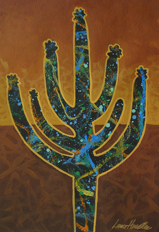 Cactus Painting - Desert Brown by Lance Headlee