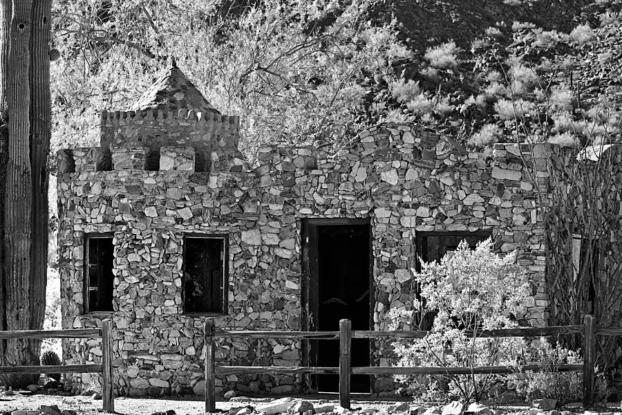 Desert Castle Black And White Photograph by Phyllis Denton