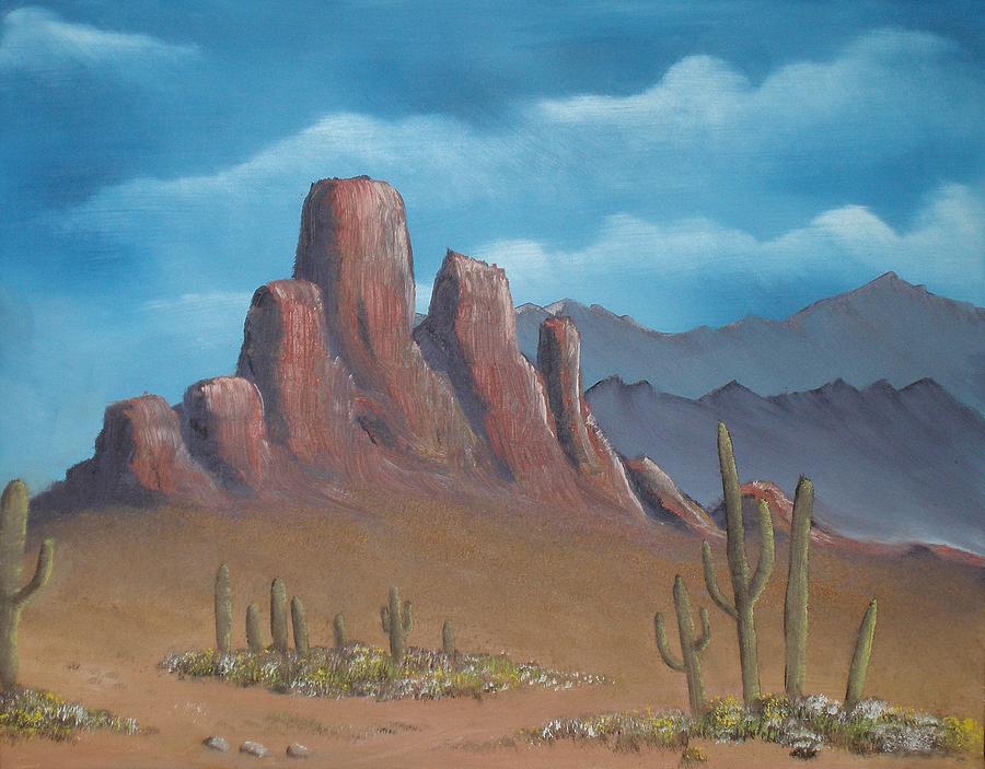 Nature Painting - Desert Cliffs by Aaron Thomas