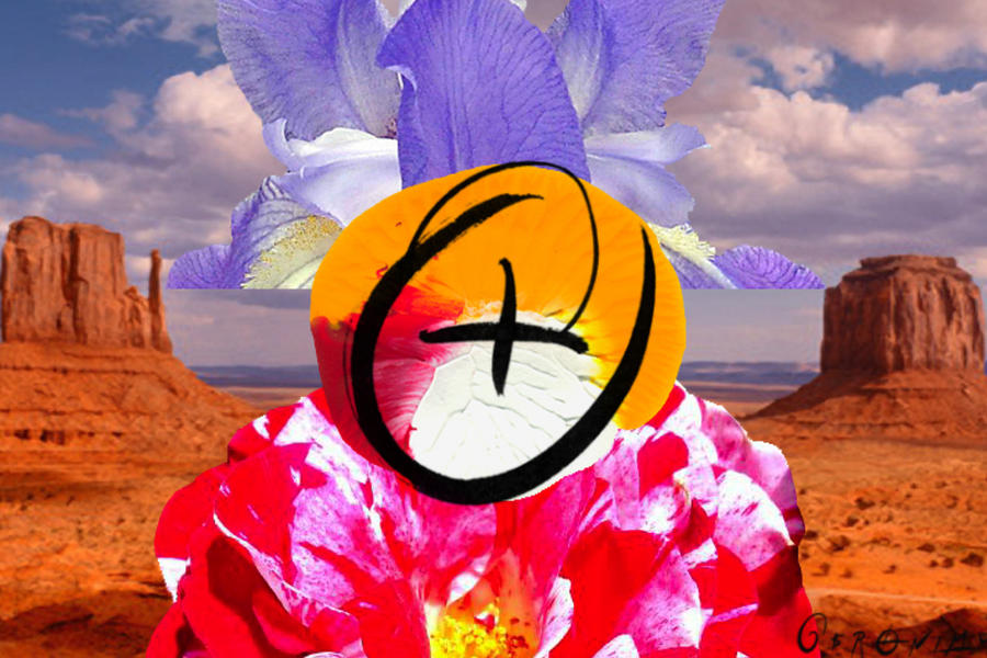Flowers Still Life Painting - Desert Crucio by Geronimo  