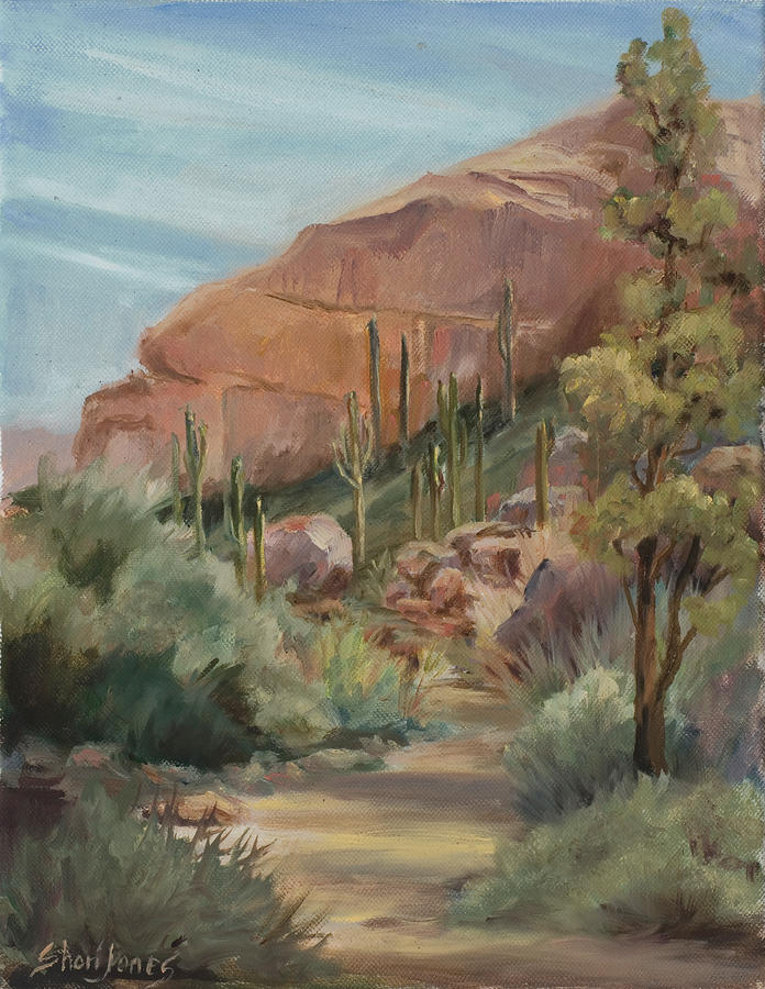 Desert hike Painting by Shari Jones