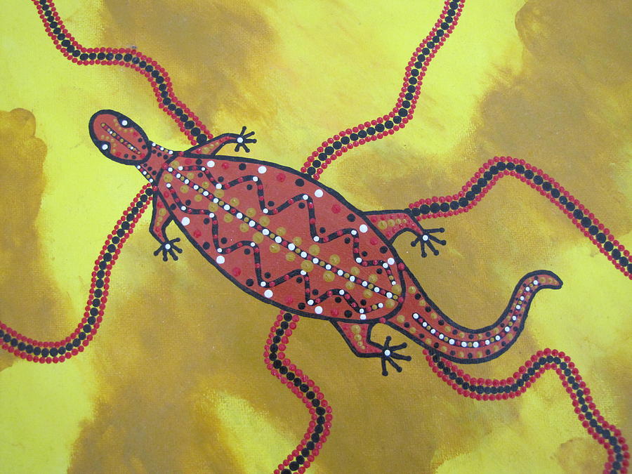Animal Painting - Desert Lizard by Courtney Adams