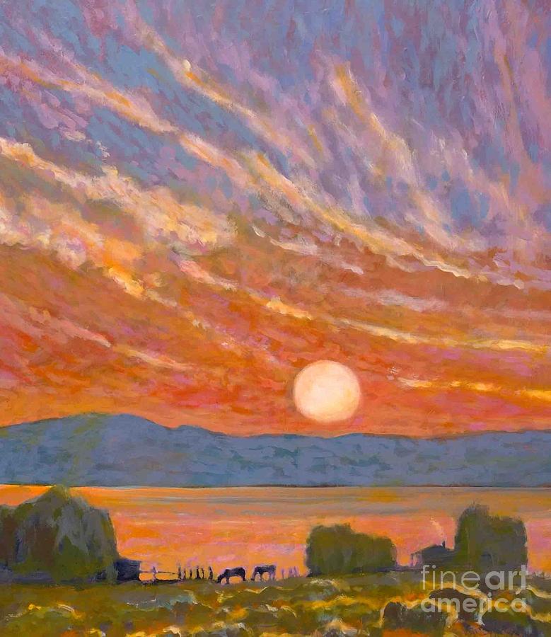 Sunset Painting - Desert Moon by Kip Decker