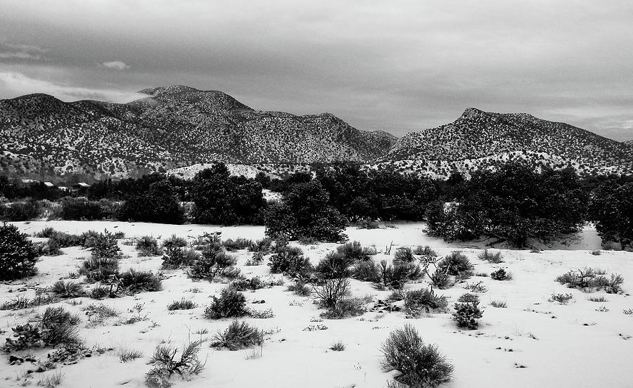 Desert Snow Photograph by Atom Crawford