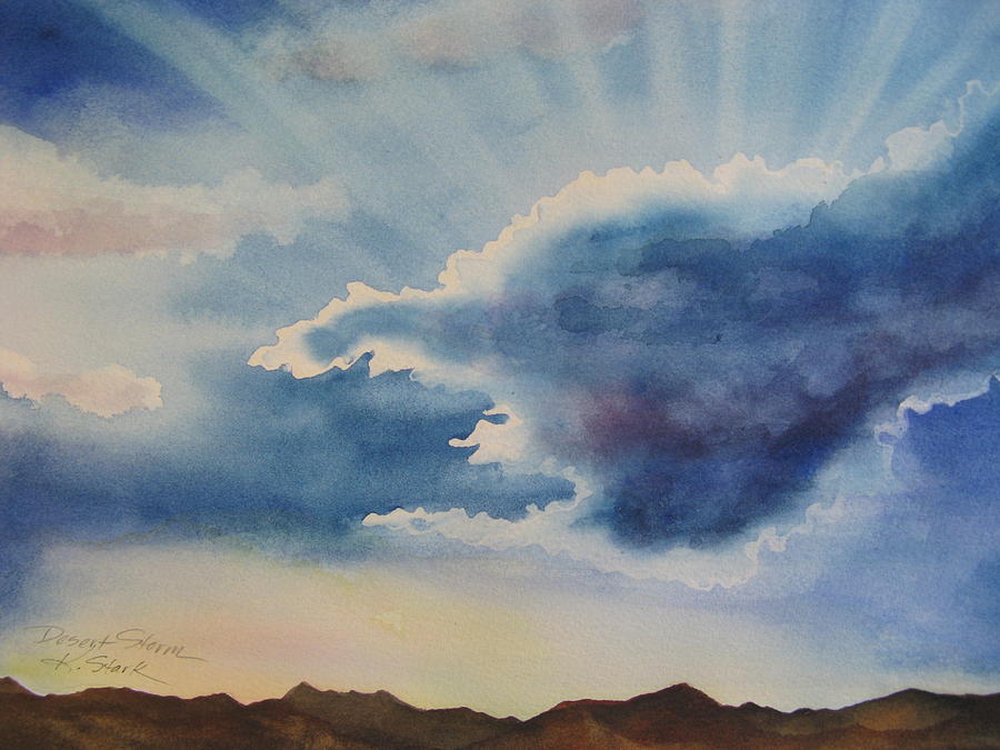 Desert Storm Painting by Karen Stark