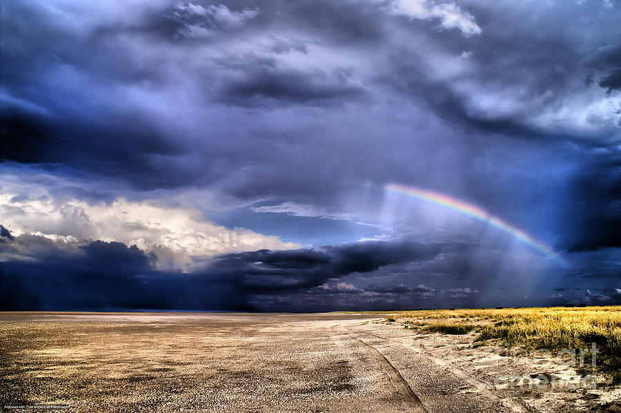 Desert Storms With Rainbow Photograph by Mareko Marciniak