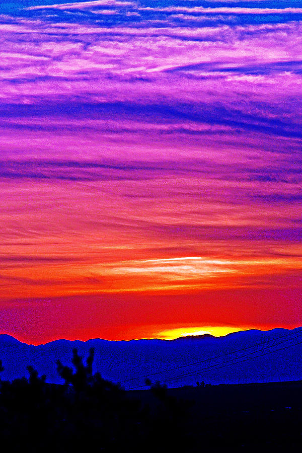 Desert sunset Photograph by John Bennett