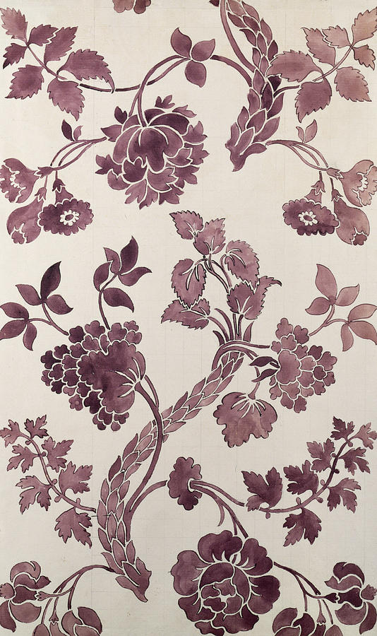 William Morris Tapestry - Textile - Design for a silk damask by Anna Maria Garthwaite