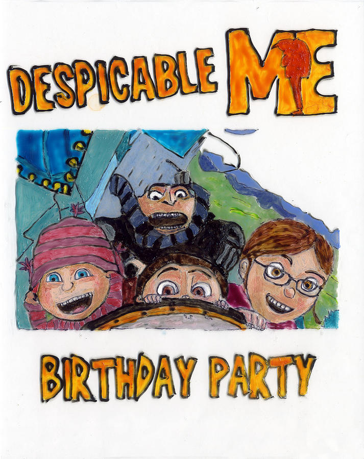 Despicable Me Birthday Party Painting by Phil Strang