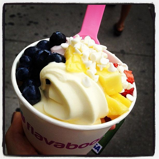 Fruit Photograph - #dessert #yogurt #froyo #fruit #yum by Bryce Gruber