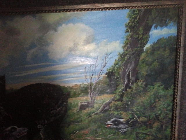 Fantastic Landscape Painting - Detail From The Animal Faith by Florentina Popa