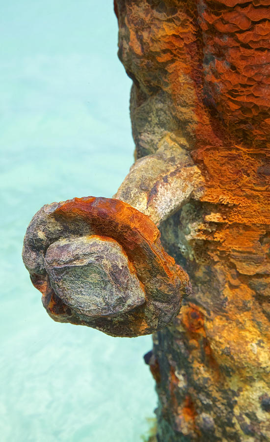Detail of a Rusted Dock Pier III Photograph by David Letts