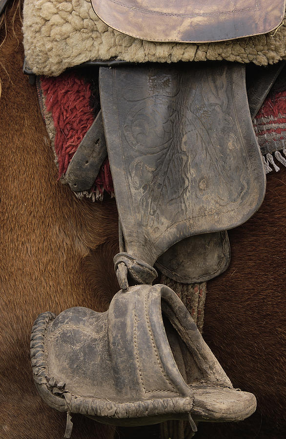 Detail Of Chagra Cowboys Leather Photograph by Pete Oxford