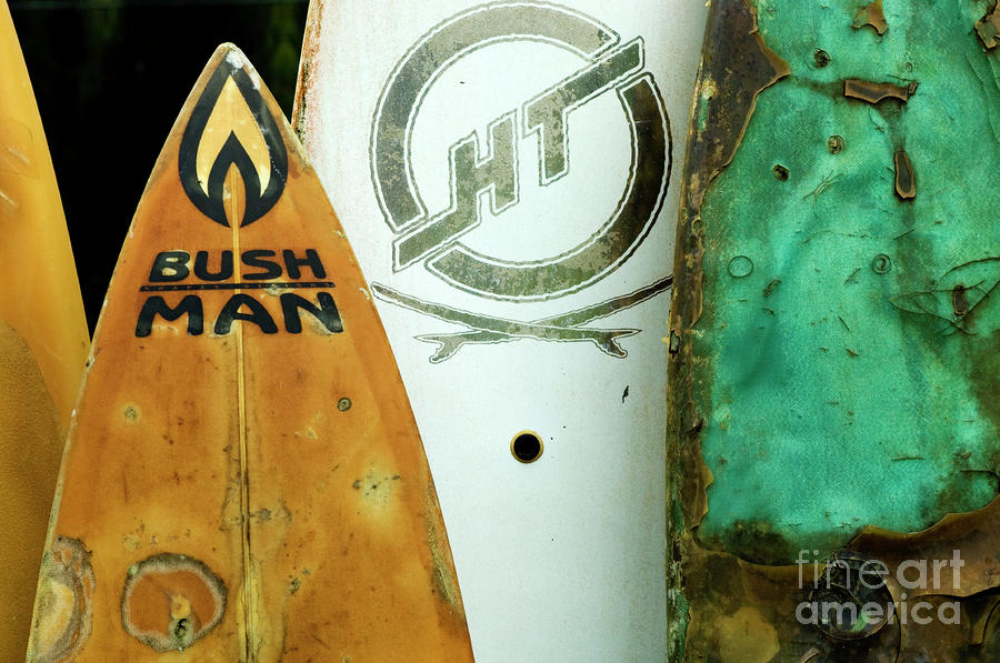 Superman Photograph - Detail Surfboard Fence by Bob Christopher