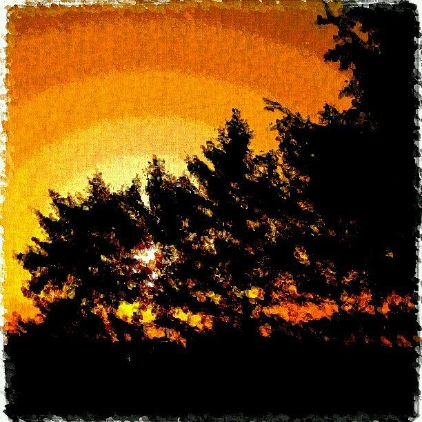 Instagram Photograph - Detroit Sunrise Impressionist Art by Fotochoice Photography