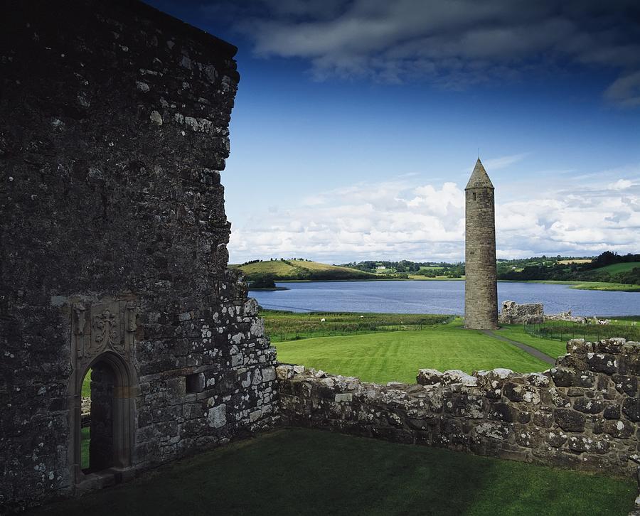 Landmark Photograph - Devenish Monastic Site, Lough Erne, Co by The Irish Image Collection 