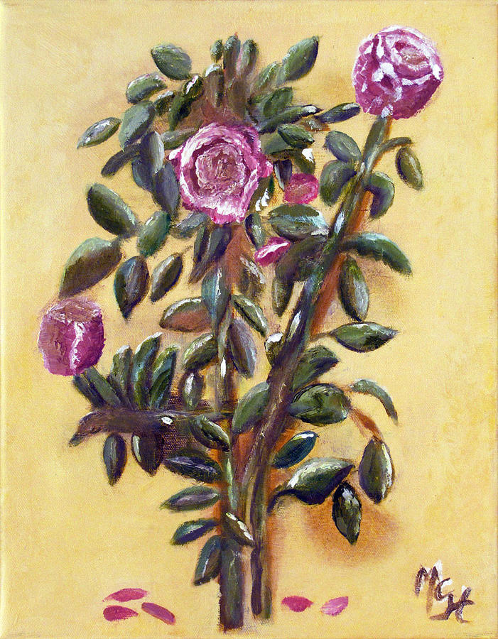 Dew upon the Roses Painting by Margaret Harmon