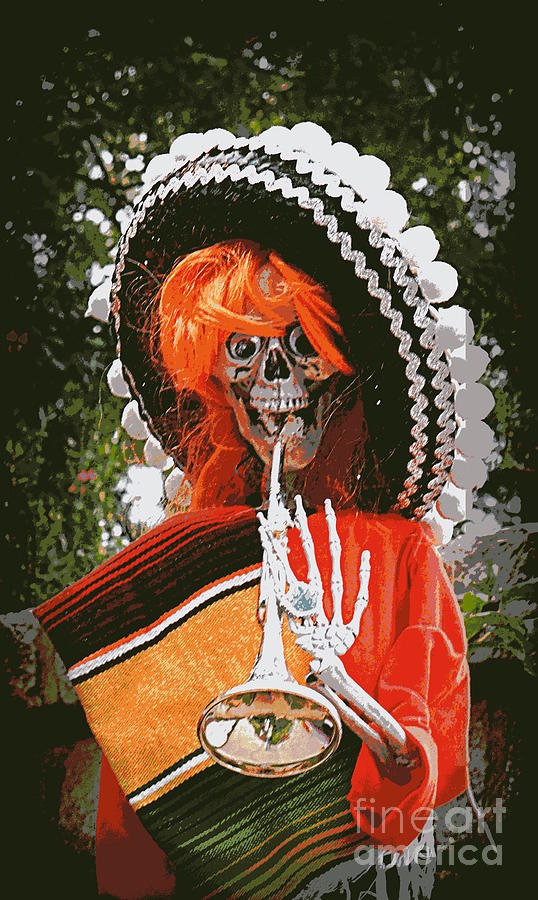 Dia de los Muertos 1 Mixed Media by Renee Trenholm