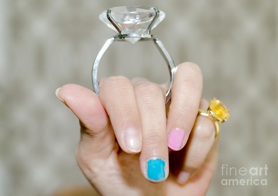 Ring Photograph - Diamond ring by Mats Silvan