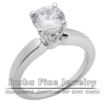 Solitaire Diamond Rings Painting - Diamond Solitaire Ring by Sasha Fine Jewelry