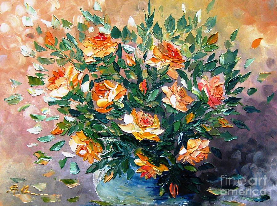 Diana s Roses Painting by Amalia Suruceanu
