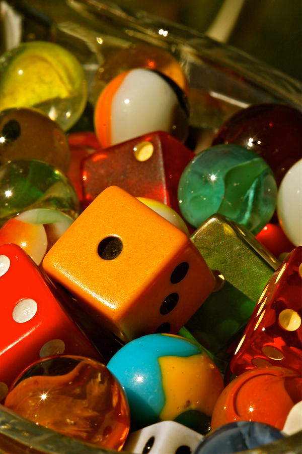 Dice and Marbles Photograph by Michael Cinnamond