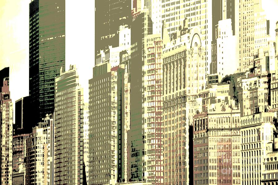 Skyscraper Photograph - Digital Cityscape by Sophie Vigneault