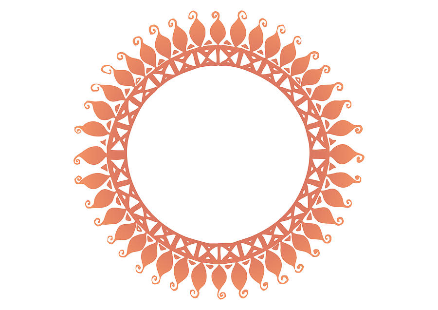 Digital Illustration Of Indian Circular Pattern Digital Art by Dorling Kindersley
