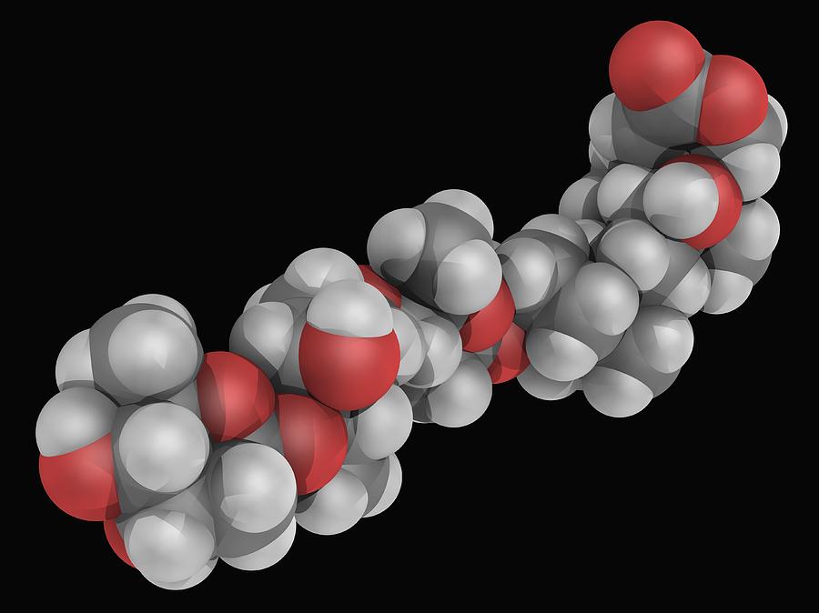 Digoxin Drug Molecule Digital Art by Laguna Design