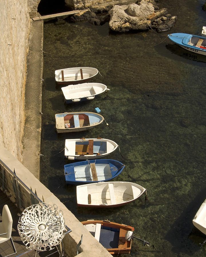 Boat Photograph - Dinghys in Dubrovnik by Dave Saltonstall