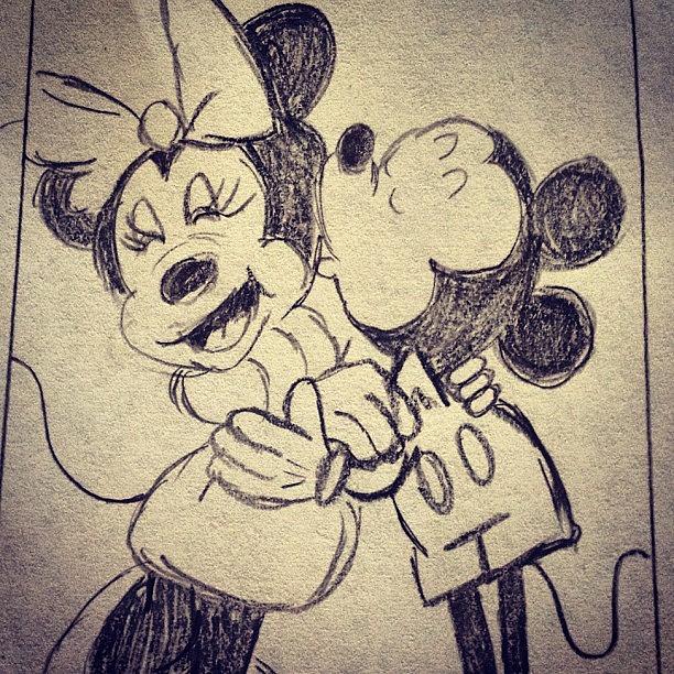 Mouse Photograph - #disney #sketches 😊 #mickey #minnie by B C