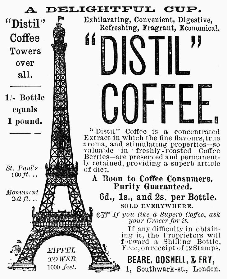 Distil Coffee, 1889 Photograph by Granger