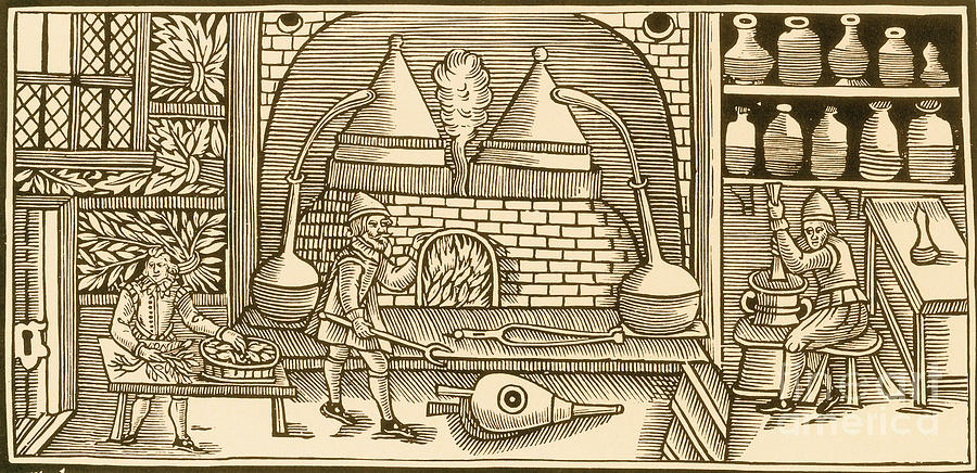 Distillation, Middle Ages Photograph by Science Source